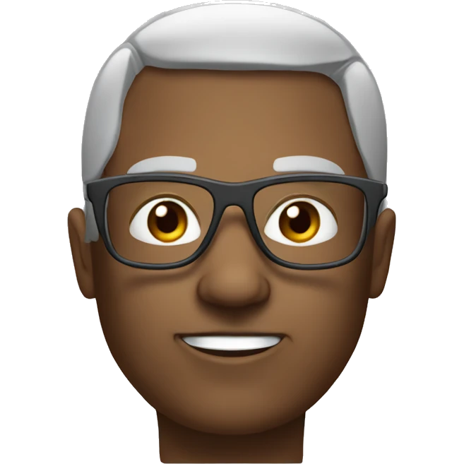 a cte cartoon with transparent specs emoji