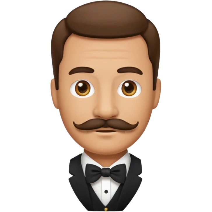 Make a father emoji and a formal dress and mustache emoji