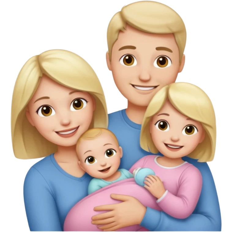 Parents with baby girl emoji