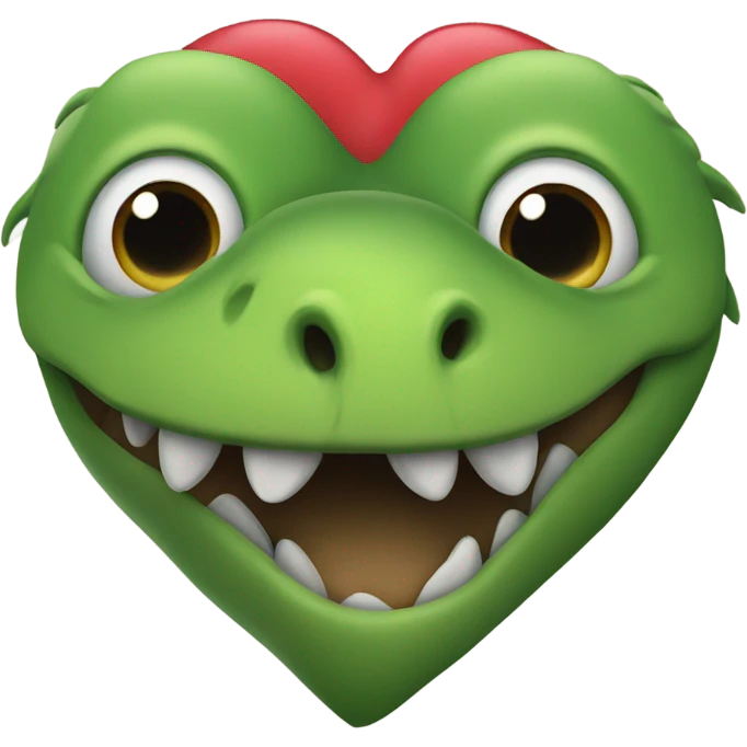 Dinosaur with heart emoji