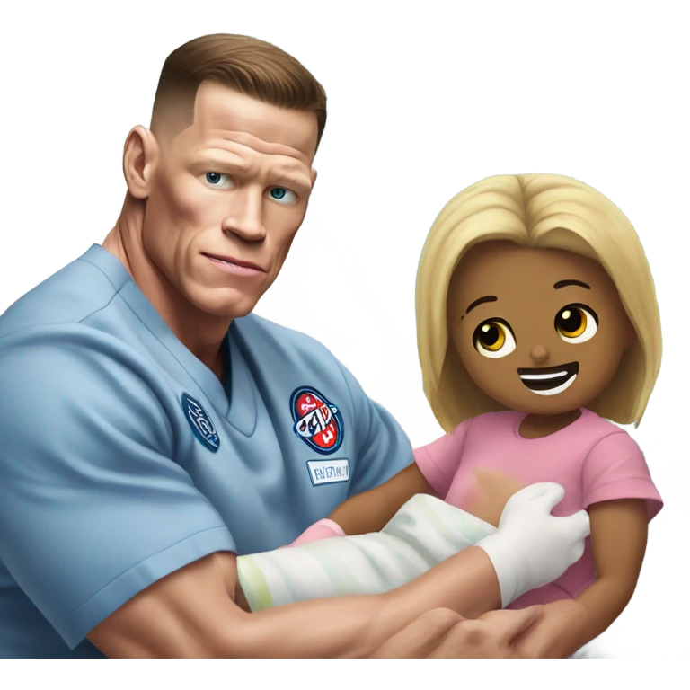 John cena visiting a kid in the hospital emoji