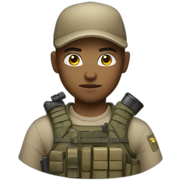 sniper with light skin emoji