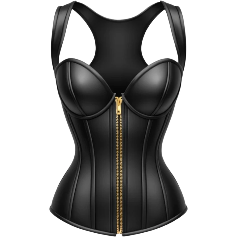 metal zip corsete emoji