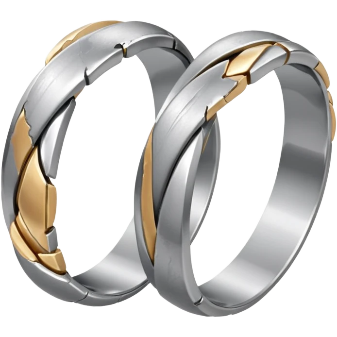 2 broken wedding ring emoji