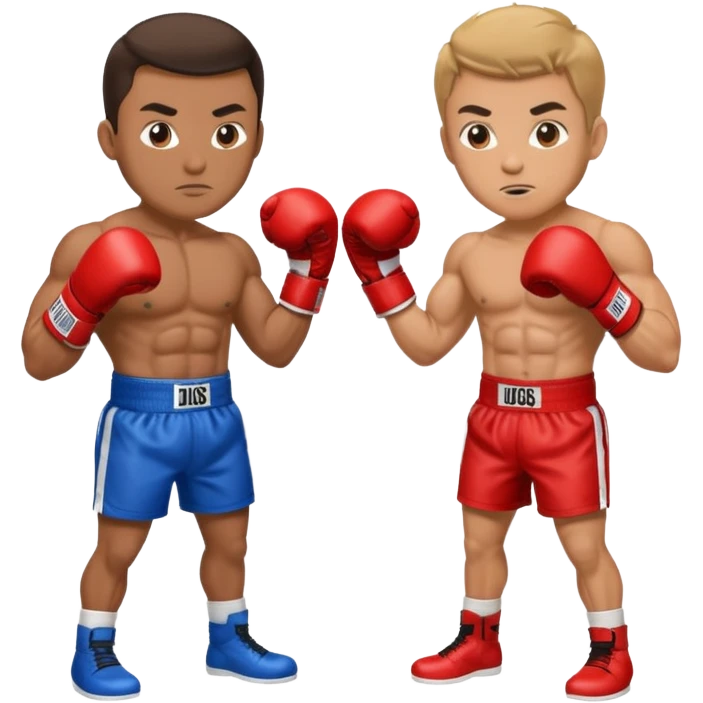 minister vs. celeb as if they were boxing emoji