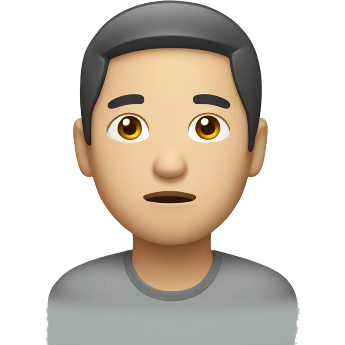 asian man tired emoji