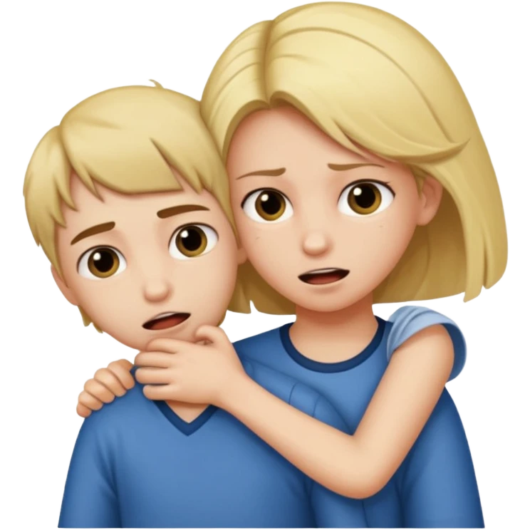 girl strangling boy emoji