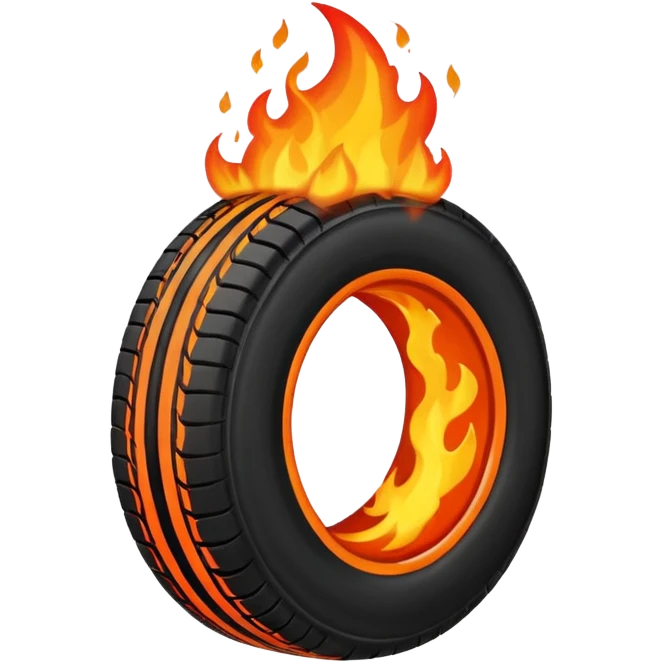 more flames small tires emoji