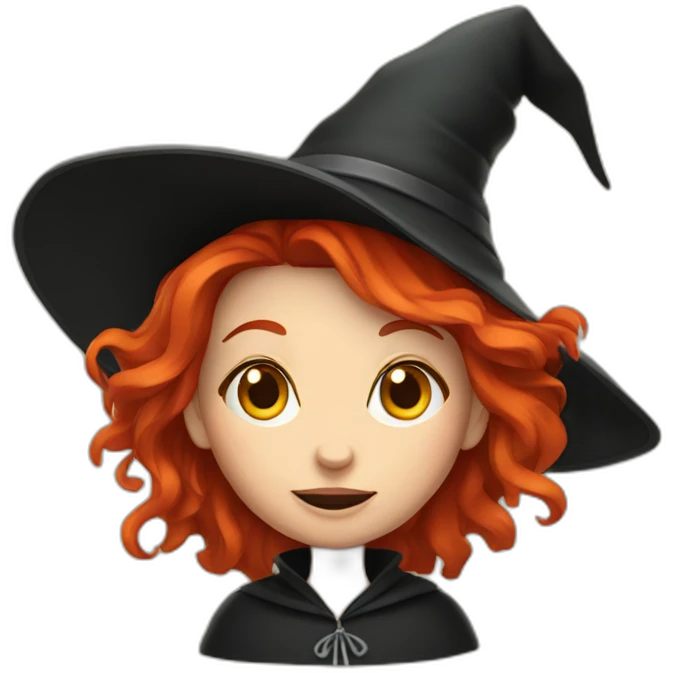 a red haired witch emoji
