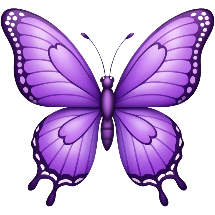 Purple butterfly in emoji emoji