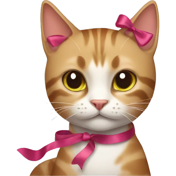Cat with ribbon emoji
