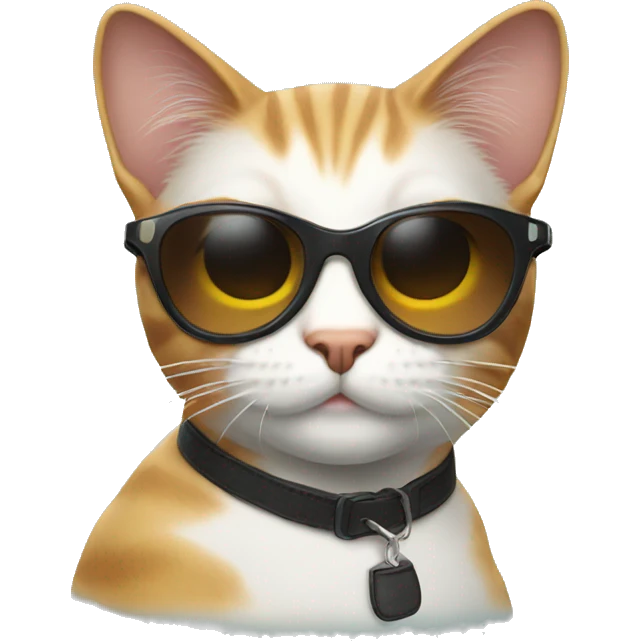 Cat with sunglasses emoji
