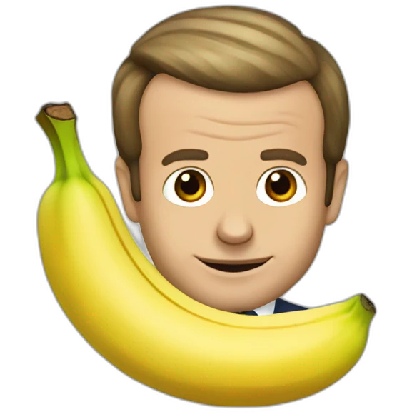 Emmanuel Macron banane emoji