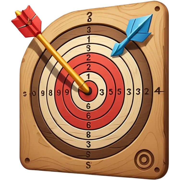 Angled target with an arrow in the center emoji