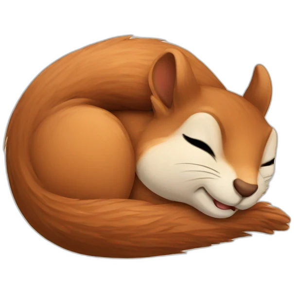 squirrel sleeping emoji
