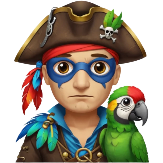 pirate and parrot emoji