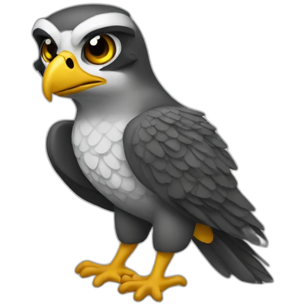 falcon with suit emoji