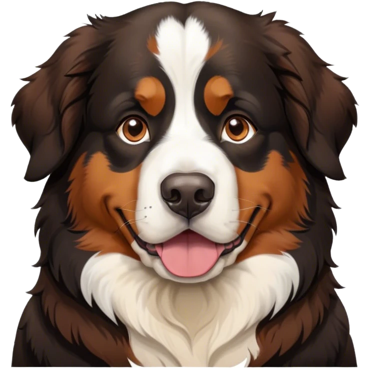 Tête de Chien de race bouvier bernois  emoji