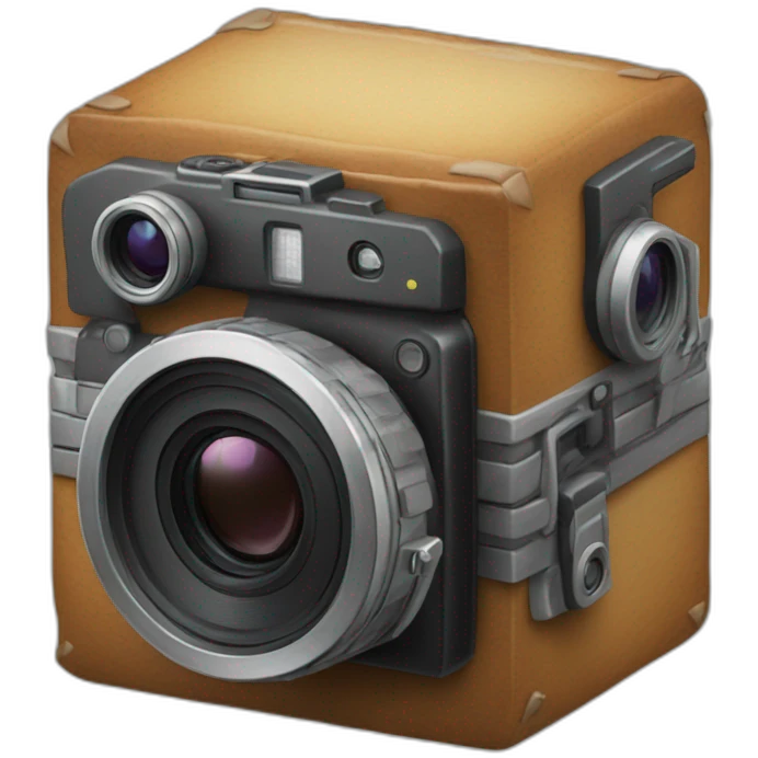 camera dans un cube emoji