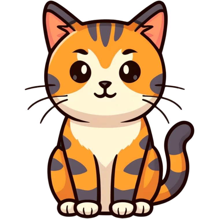 Tortishell cat going to the pool on a cool day emoji