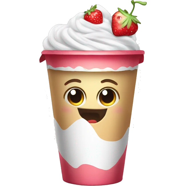 Fristi carton paille lait à la fraise  emoji