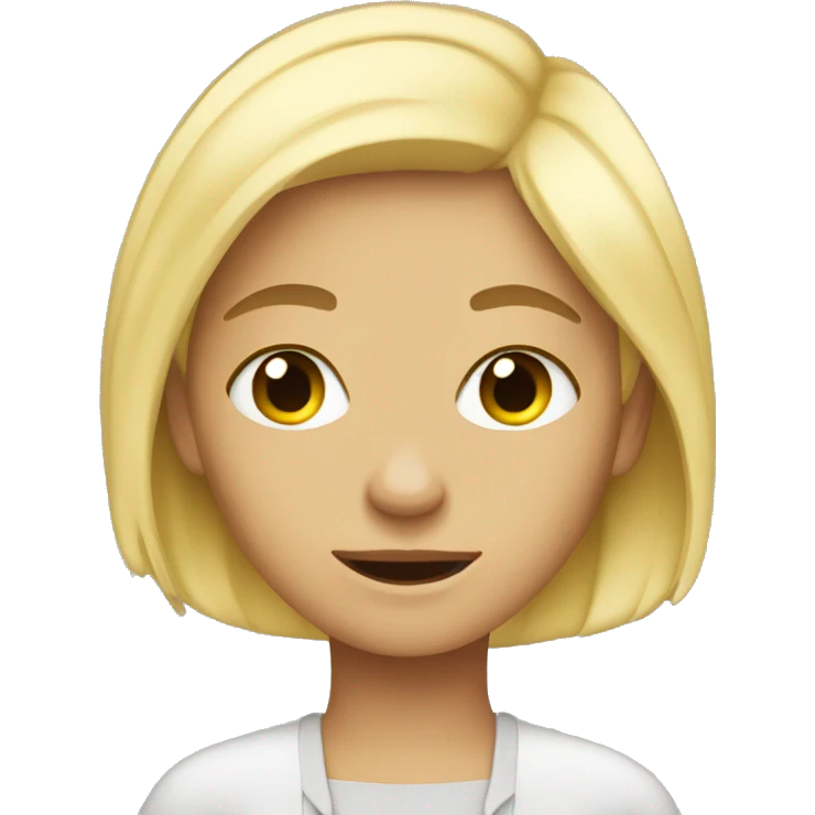 Lazy blonde girl emoji