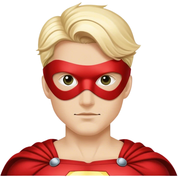 Upper body superhero with eye mask emoji