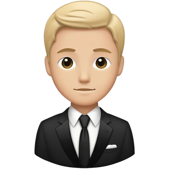 Wearing black tie emoji