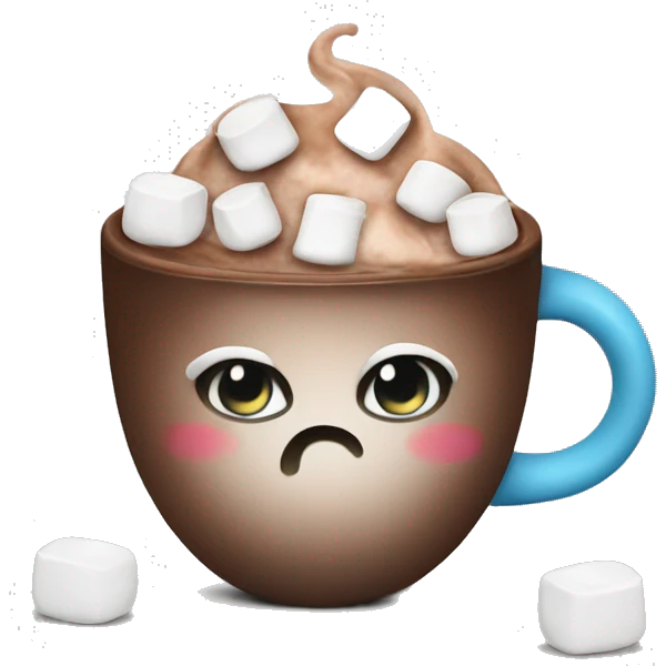 Hot cocoa with marshmallows emoji