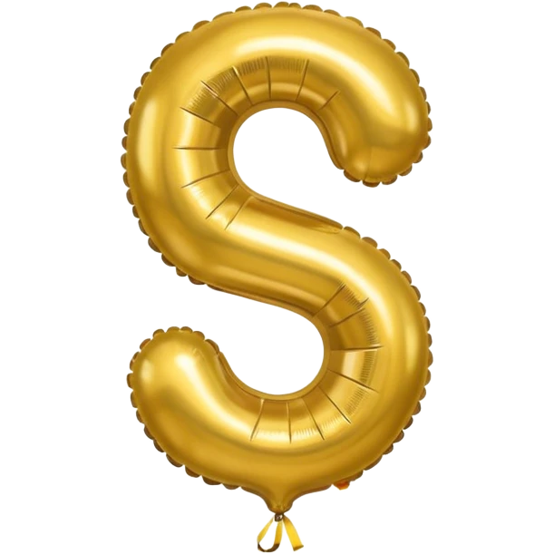 gold-balloon-shaped-like-number-6 emoji