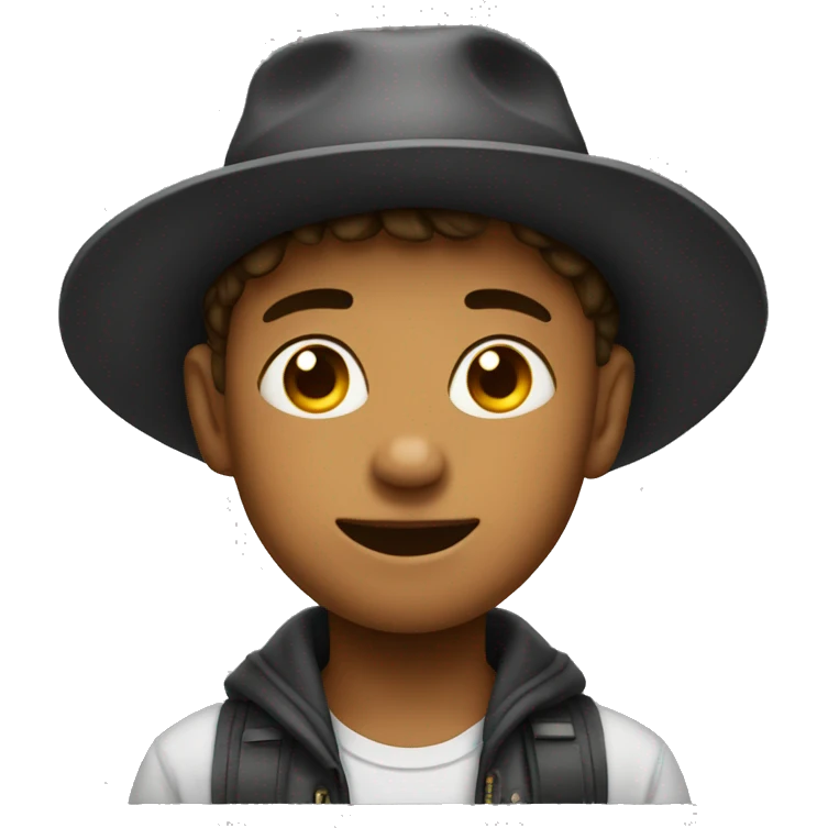 boy with hat and tong emoji