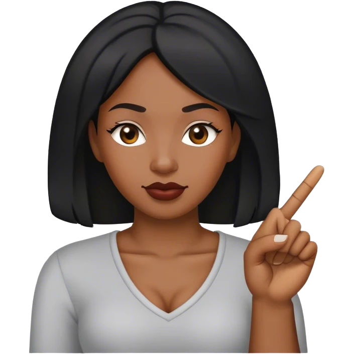 Black women hands middle finger up emoji