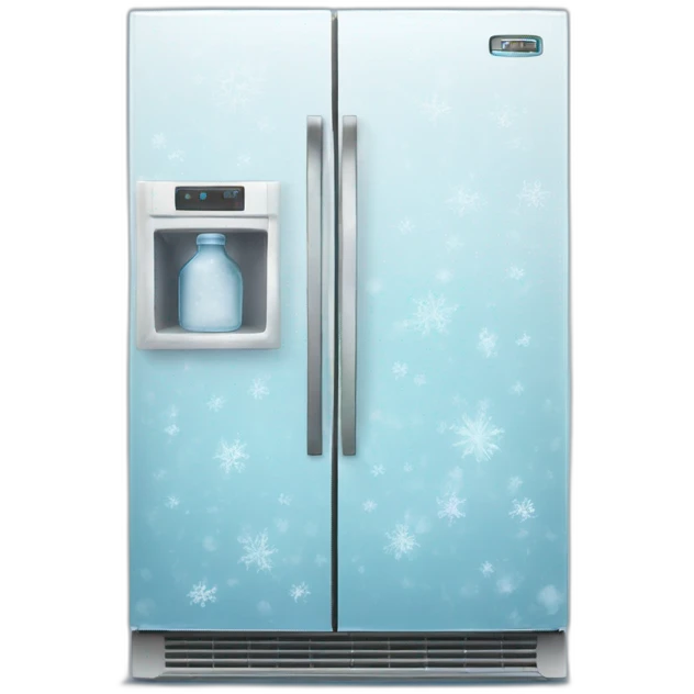 frozen refrigerator in ice emoji
