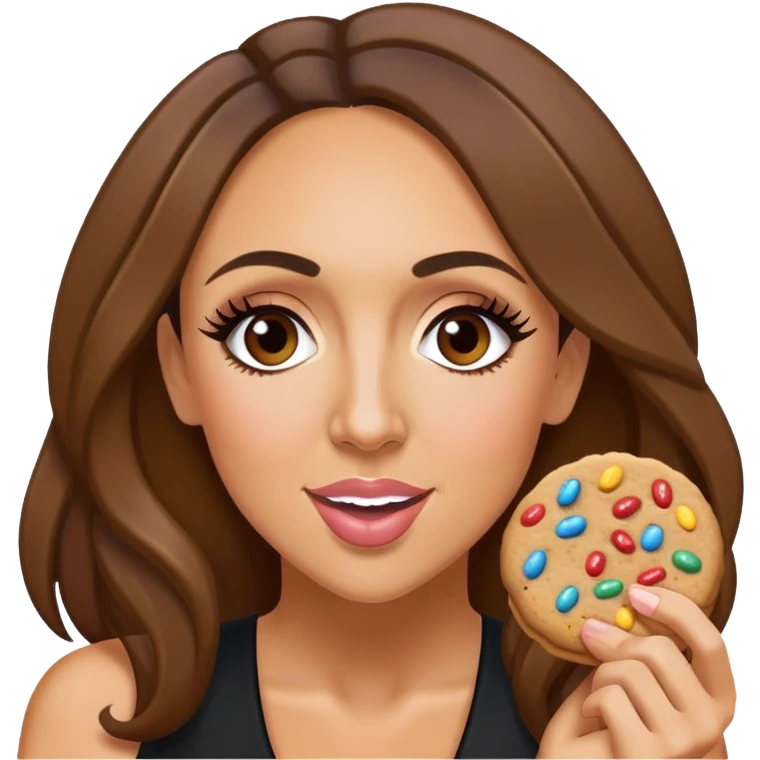 Melissa Gorga eating a sprinkle cookie  emoji