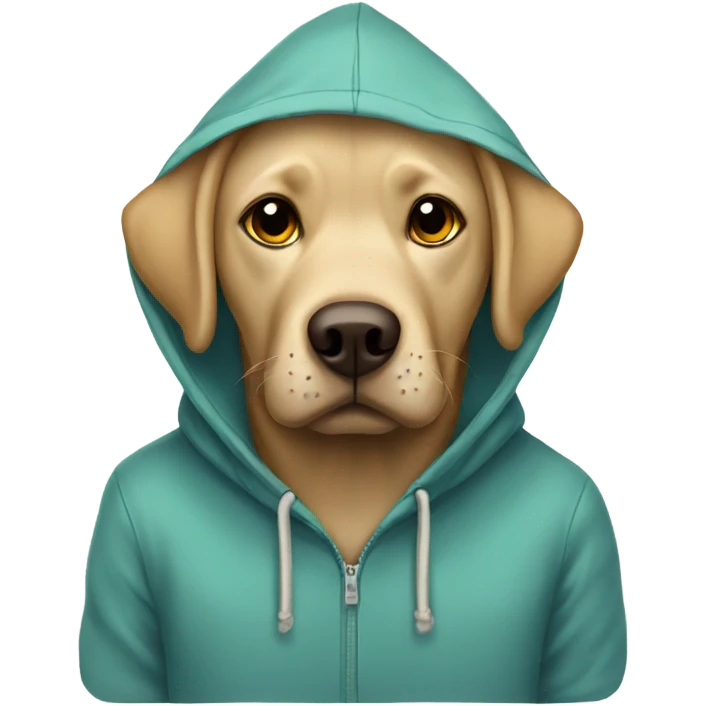 Labrador in hoodie emoji