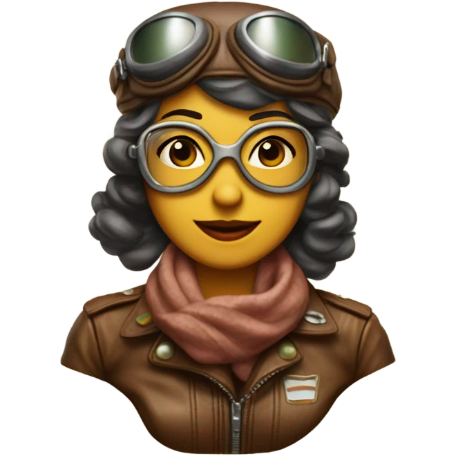 Pilot vintage woman  emoji