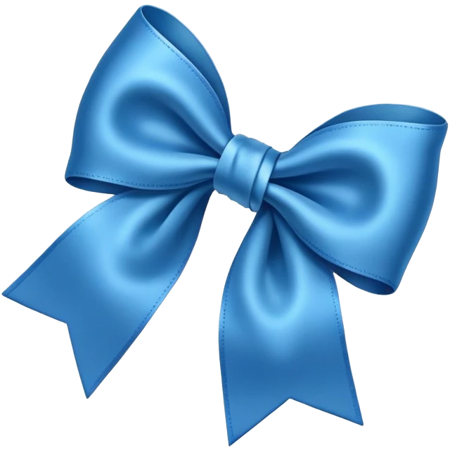 Blue bow emoji