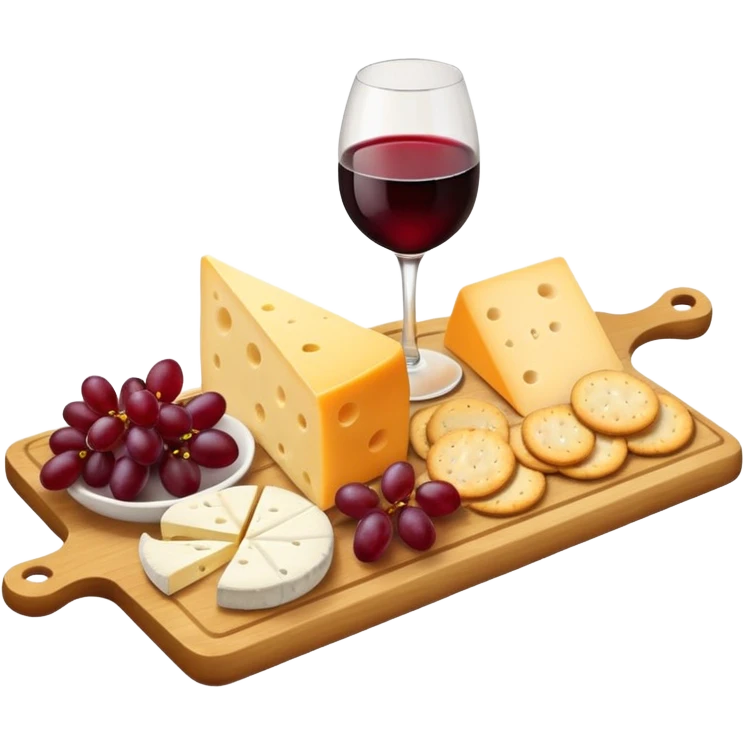Cheese board and wine  emoji