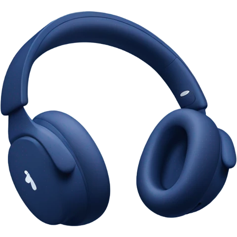 Dark blue AirPods Max emoji