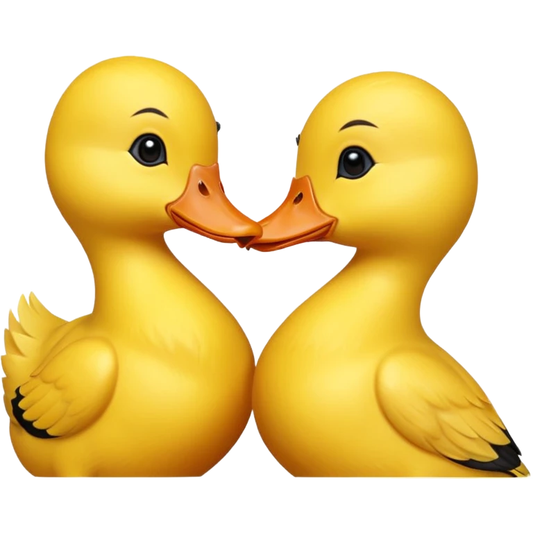 Ducks kissing emoji