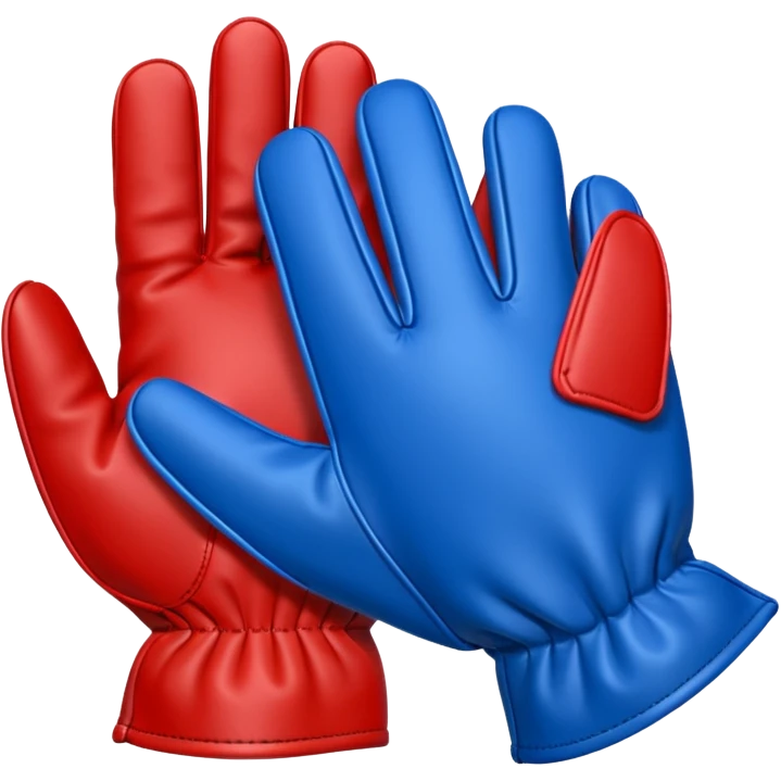One Hand glove in blue (#00A3E0) and red (#F9423A)  emoji