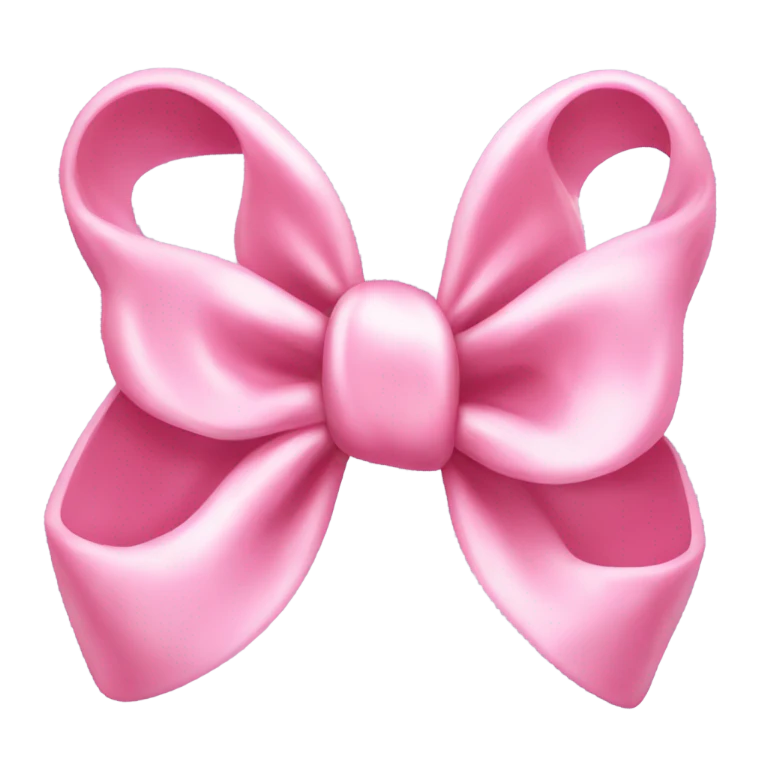 A cute pink bow emoji