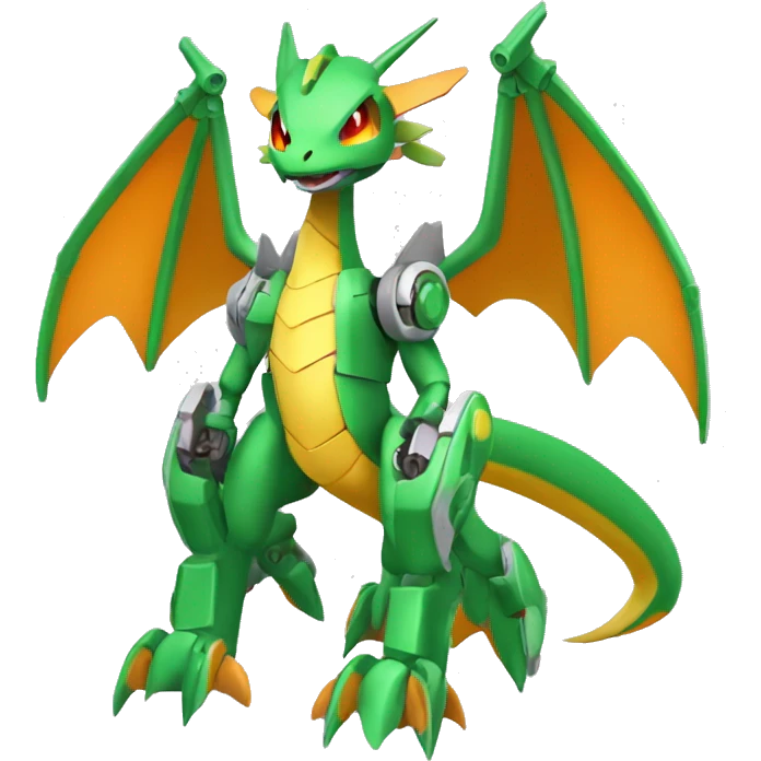 Mechanical Flygon-dragon-Charizard-raptor-Medabot-Mecha full body emoji