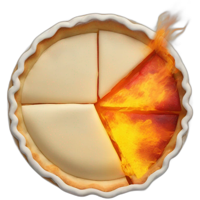 chart pie diagram on fire emoji