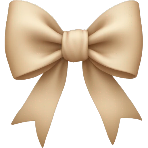 beige color bow🎀 emoji