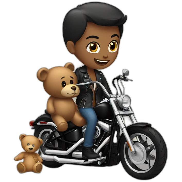 Harley with teddy emoji