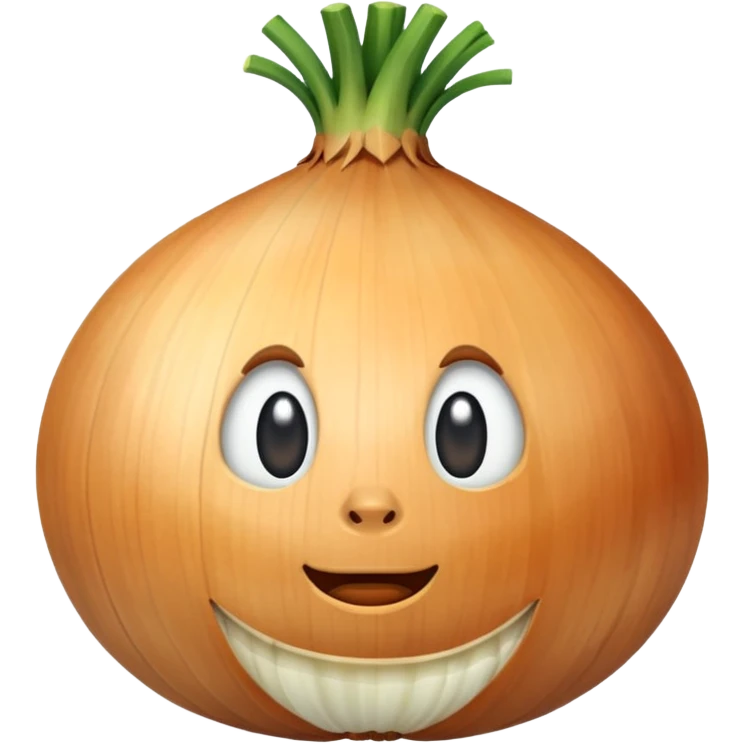 an onion without face and leaves emoji