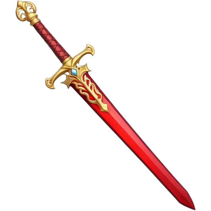 red and gold sword emoji