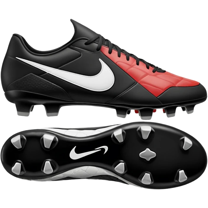 Nike soccer cleats, angled view, no text, apple emoji style emoji