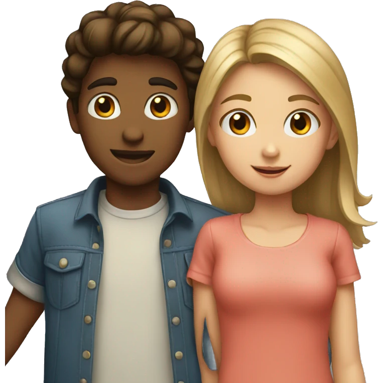 Boy with girl emoji